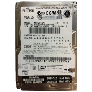 Fujitsu 40GB 5400 RPM SATA 2.5Inch Internal Hard Disk Drive HDD