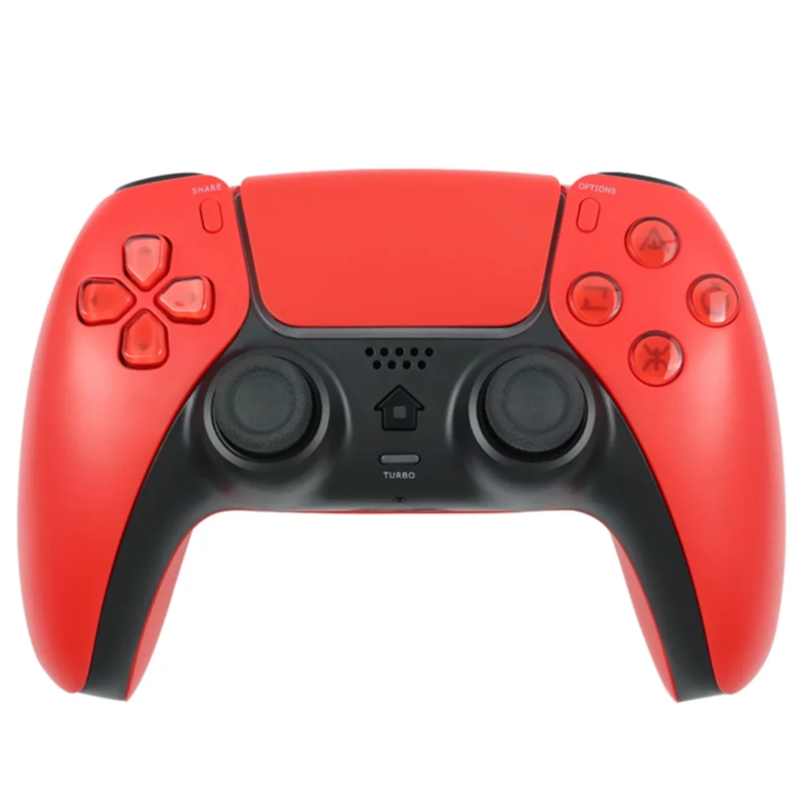 Compatible PS4 DualShock Controller (PS5 Look Red) [New] - HSGamer