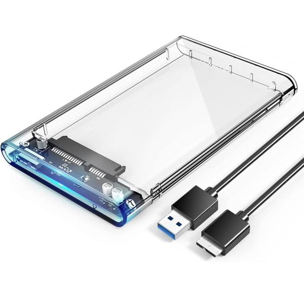 Reenox 3.0 HDD Enclosure 2.5 inch Sata External Hard Disk Case (Transparent) [New]