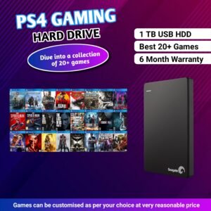 PS4 JB 9.0 To 12.02 Internal 1TB HDD with Fully Top Games Loaded (Free 3.0 External Enclosure Caddy)