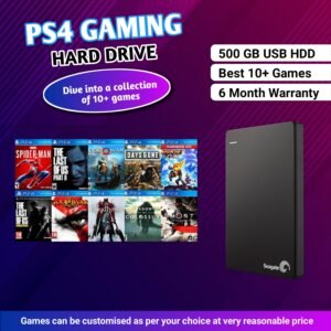 PS4 JB 9.0 To 12.02 Internal 500GB HDD with Fully Top Games Loaded (Free 3.0 External Enclosure Caddy)