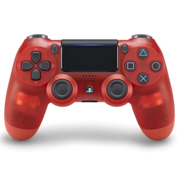 Compatible PS4 DualShock Controller (Transparent Crystal Red V2) [New