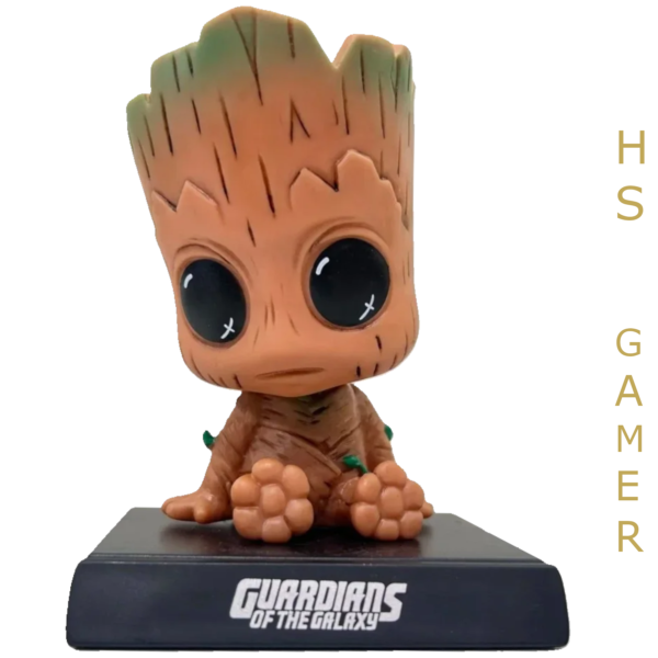 Guardians of The Galaxy 3D Cute Bobble Head Baby Groot With Mobile Holder