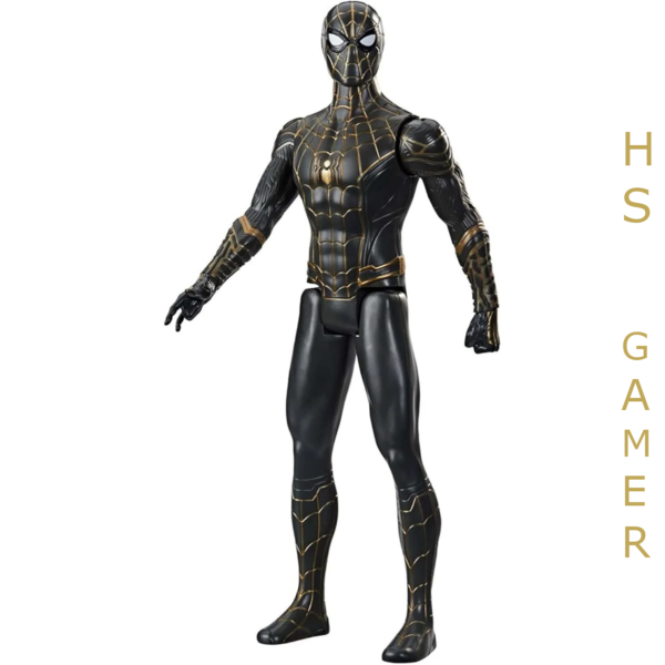 Marvel Spiderman Miles Morals Black & Gold Suit Movements (Collectible Action Figure)