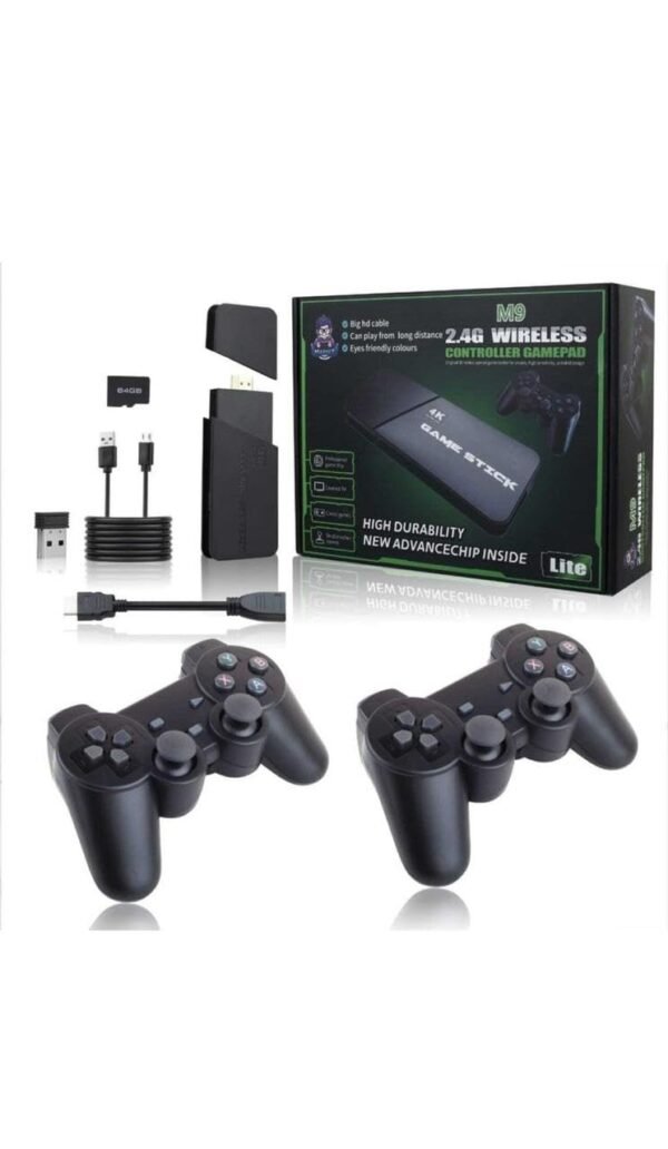 M9 Wireless Retro TV Game Console Stick 4K Ultra HD with Built in 15 Emulators, 20,000+ Games [New]