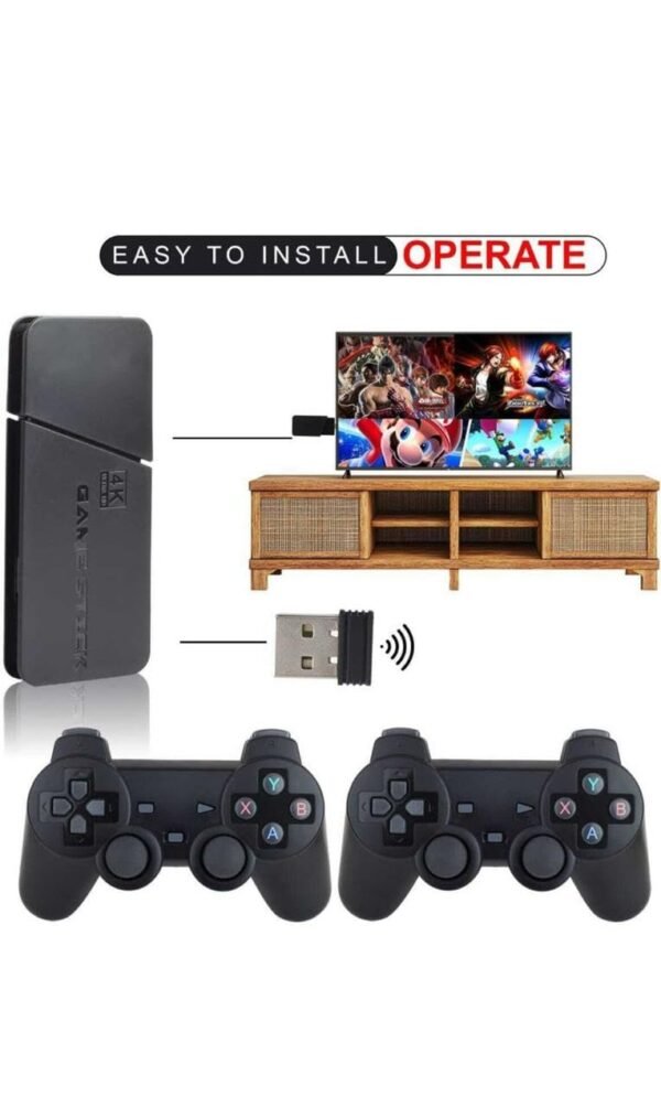 M9 Wireless Retro TV Game Console Stick 4K Ultra HD with Built in 15 Emulators, 20,000+ Games [New] - Image 2
