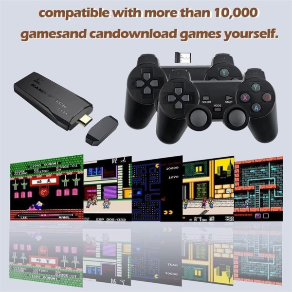 Lite Wireless Retro TV Game Console Stick 4K Ultra HD with Built in 10+ Emulators, 21,000+ Games [New] - Image 3