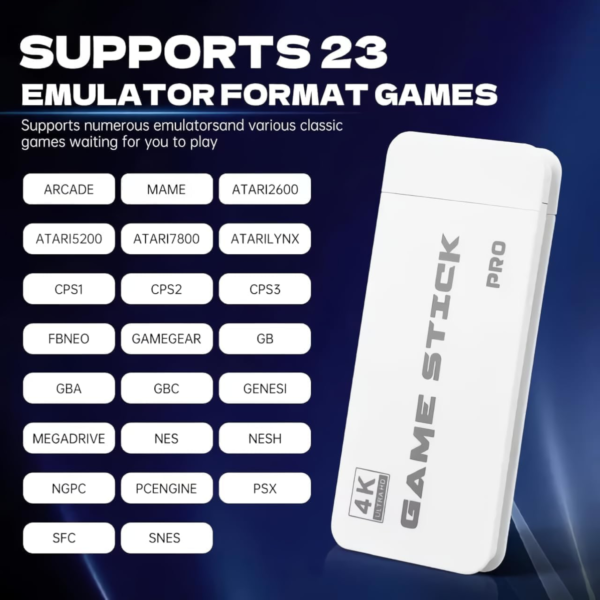 M15 Wireless Retro TV Game Console Stick 4K Ultra HDR with Built in 20 Emulators, 30,000+ Games [New] - Image 3