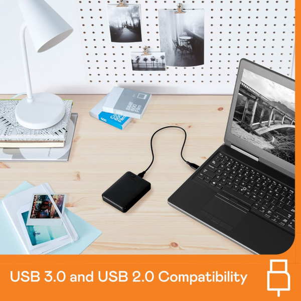 Western Digital WD Elements Portable 1 TB USB 3.0 SATA External Hard Disk Drive HDD [Preowned] - Image 2