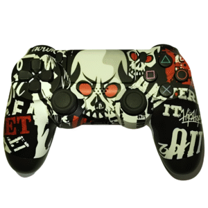 Compatible PS4 DualShock Controller (Red Eye Skull V2)