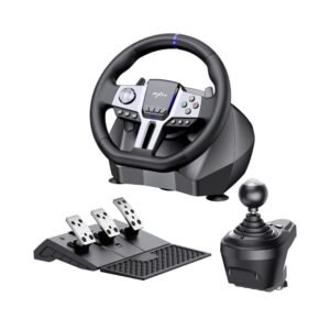 PXN V9 Gen2 Racing Wheel - Steering Wheel Driving Wheel 270°/ 900° Degree Vibration Gaming Steering Wheel with Shifter and Pedal for PS4,PC,PS3,Xbox Series X|S, Xbox one