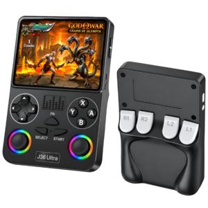 J36 Ultra Online Multiplayer WiFi & YouTube Streaming Handheld Retro & Arcade Video Game Console 3.5 Inch IPS Screen with 20+ Emulators, 30000+ Classic, 64GB Preloaded Games, Portable Pocket Game Player (Random Color)